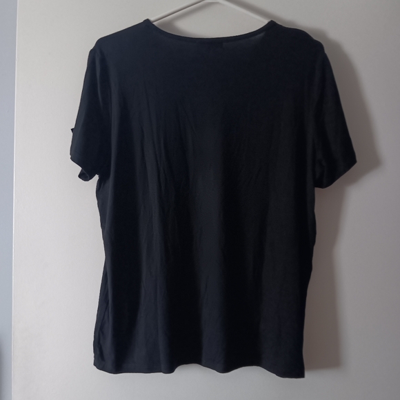 LEO & UGO Black Appliqué Little Bows Tee 3 M/L - Picture 4 of 5